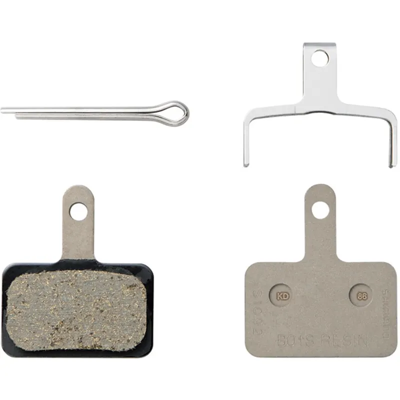 Shimano B03S Steel Backed Resin Disc Brake Pads with Spring